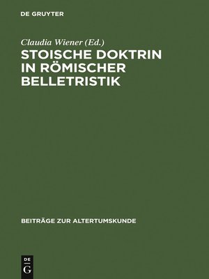 cover image of Stoische Doktrin in römischer Belletristik